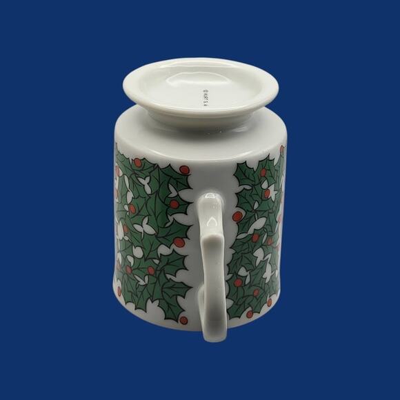 Kurt Adler Christmas Victorian Print Santa Claus Holiday Cup Mug Holly Berries - Picture 6 of 13